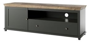 Meublorama Mobile TV 180cm. Collezione ASSIA. Color Verde e Rovere. 1 Porta e 1 cassetto.