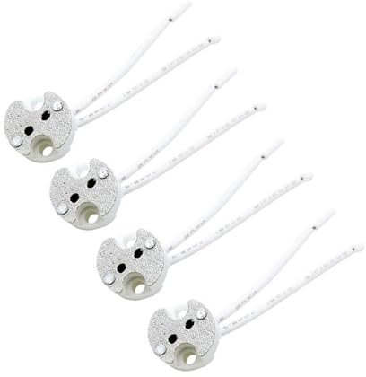 CHANCS douille ronde en céramique MR16 GU5.3 pour ampoule halogène/adaptateur douille LED GU5.3 4PCS