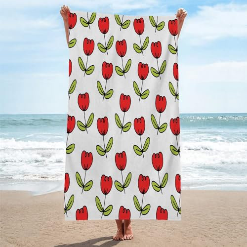 Toalla Playa Rojo Toallas Playa Grande Microfibra Anti Arena Florete Playa Toallas para NiñA NiñO Adulto Piscina Toalha de Praia Mujer Hombre 200x200cm
