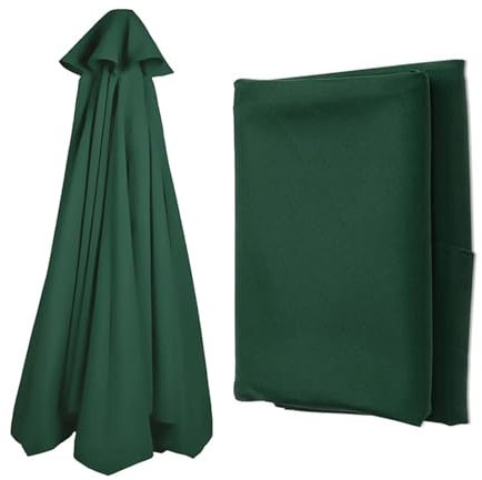 Auvent De Rechange Pour Parasol 3m Dessus De Parapluie De Remplacement Pour 6 Bras/8 Bras Tissu Auvent Remplacement Pour Parapluie Anti-Ultraviolet Pour Jardin,Patio(Size:10ft 6ribs,Color:Dark Green)