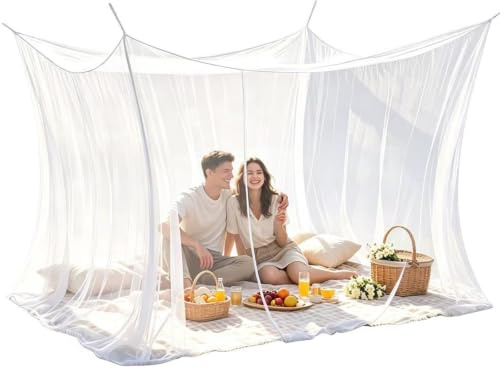 Coffee Life Plus®Alta Qualità a Baldacchino,Zanzariera Letto Matrimoniale,letto antizanzare,300x300x250cm Universale per Letto di Tutte Le Dimensioni