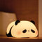 URAQT Silikon Nachtlicht Kinder,Panda Led Nachttischlampe USB Aufladung Timing Funktion 1200mAh Kawaii Nachtlicht Baby mit Touch Schalter und 3 Stufige Helligkeitseinstellung Handyhalter Licht PaPa