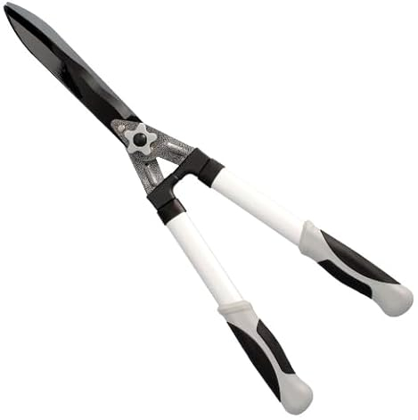 SATURNIA Tijeras Podar Setos 2 Manos Aluminio 63 cm. Hojas Acero Antiadherente, Mango TPR, Ajuste Corte