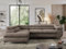 MKS MEBLE Sofa L, Wohnlandschaft L-Form mit Schlaffunktion und Bettkasten, Schlafsofa mit Bettkasten, Ecksofa, Sofa mit Einstellbare Kopfstützen, Pedro L - Braun Velvet - Links