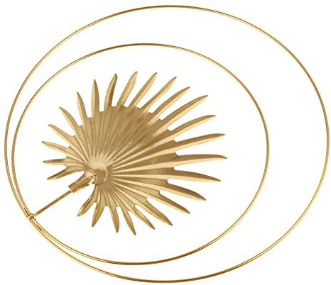 RORPOIR Dekorative Metall Wandbehang Palmblatt Wandornament Wohnzimmer Schmuck Wandornament Hängende Dekoration Wohnkultur