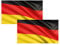 Super Mundo - 2 Bandera Alemania grande para Exterior y Interior 90x150cm, 2 banderas nacionales Alemania (90x150cm)