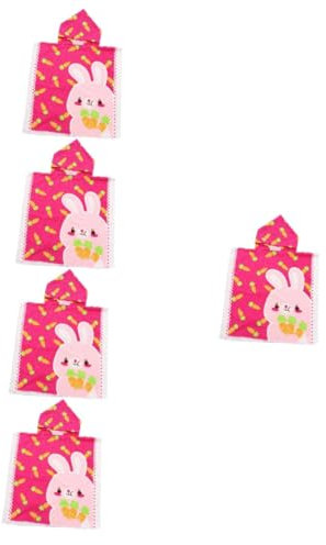 Cabilock 5 Piezas Capa De Albornoz Infantil Toalla De Baño para Niños Pequeños De Bebé Muselina Toalla con Capucha Piscina Toalla De Baño para Bebé con Capucha Fibra Extrafina