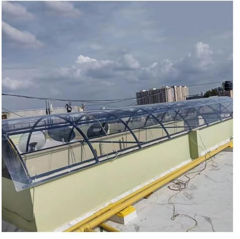DGAMHF Clear Acrylic Plastic Sheet Polycarbonate Roofing Sheets, Clear Greenhouse Rain Roof Cover, Outdoor Replacement Shed Panel For UV Protection Rainproof Insulation Protection(1.22x8m)