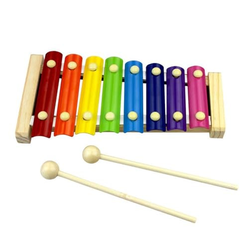 Xylophon Aus Holz Hölzernes Percussion-Achtton-Xylophon Anfänger-Xylophon-Instrument Angenehmes Spielgefühl