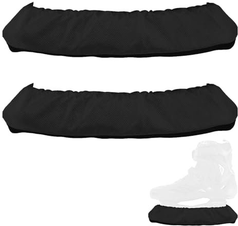 1 Paar Kufenschoner Schlittschuhe,Eishockey Kufenstrümpfe Set,Schlittschuhe Schutz,Schlittschuh Schoner Eiskunstlauf,Schlittschuhschoner,Schlittschuhschutz,Schwarz Kufenschutz Zubehör für Erwachsene
