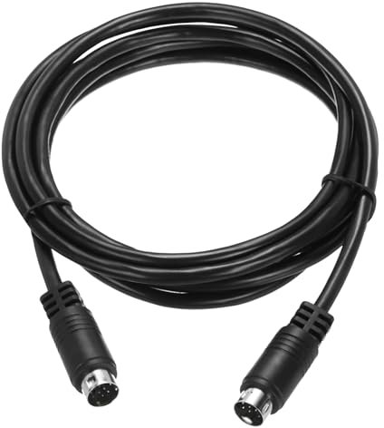 QUARKZMAN Cavo Video S 6.6ft, Mini DIN 9 Pin Cavo S-Video Maschio a Maschio Connettore Placcato Oro per Trasferimento su TV Ricevitore Monitor S-VHS VCR DVD