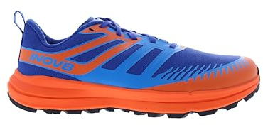 INOV8 Men's Trailfly Zero - Zero Drop Trail Running Shoes - Blue/Orange - 8.5