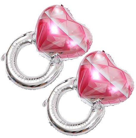 DECHOUS Verlobungsballons 2 Stück Aufblasbare Diamantfolienballons Hochzeitsdeko Brautdekorationen