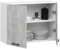 BDW - Küchenschrank Hängend - Oberschrank Küche - Weiß/Beton - 80x30x58cm, mit 2 Türen und Griffen - Küchenschränke Einzeln, Wandschrank, Küchenhängeschrank - OLIWIA1 STK