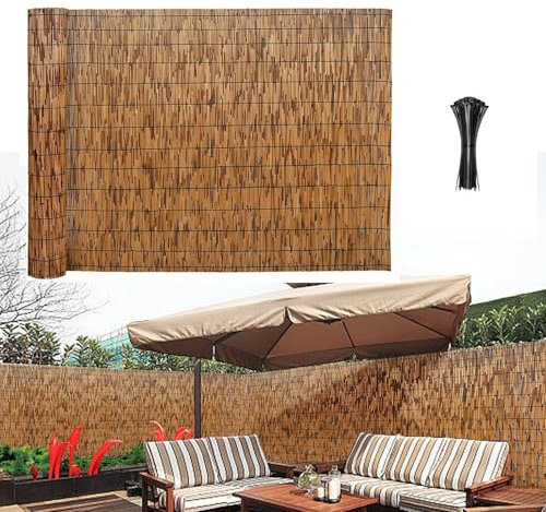 Valla Jardin Exterior Cañas De Bambu Decoracion Brezo Ocultacion 2x5 Valla Natural Cañizo Terraza Valla Privacidad Cubrir Balcon Exterior Rollo De Paja Artificial Mimbre Ocultacion Jardin Exterior