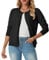GRECERELLE Womens Summer Soft Cardigans Knit Lightweight Long Sleeve Ladies Black Cardigan Solid Crew Neck Jumper Casual Button Down Sweaters for Women UK，Summer Nights and Dating (Black, L)