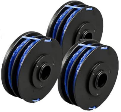 Lot de 3 bobines de fil de rechange pour débroussailleuse RAC123 - 1,5 mm - Compatible avec Ryobi RLT4027, RLT4125, RLT5027, RLT6030, RLT5127, RLT6130-5132002670