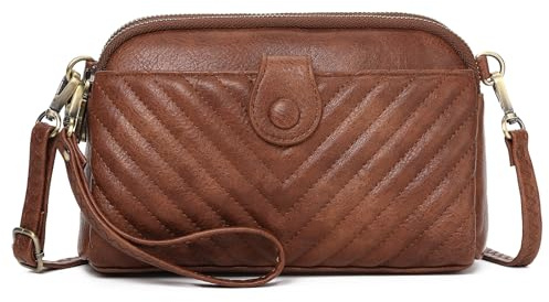 GAEKEAO Crossbody Bag damen Kleine Umhängetasche Leder, Handytasche zum Umhängen, Schultertasche, Verstellbarer Schultergurt Tasche