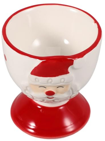 ZYAGH Eierbecher Eierbecher for weichgekochte Eier, Harter Ständer, Weihnachtsmann-Ton, Porzellan, Keramik, unterstützender Halter, Behälter, for Dekorieren Fur EierstäNder Eierhalter