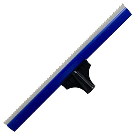 Fenteer Rakel für Epoxidharz-Bodenzement-Malerei, gezahnt zum Auftragen Schwerer Beschichtungen, weicher Gummirechen - Für Epoxid, Zement & Farbe - Gleichmäßiger Auftrag von Beschichtungen,40cm