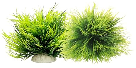 AOCGDDS Artificial Aquarium Plants 2PCS, Plastic Fish Tank Decor