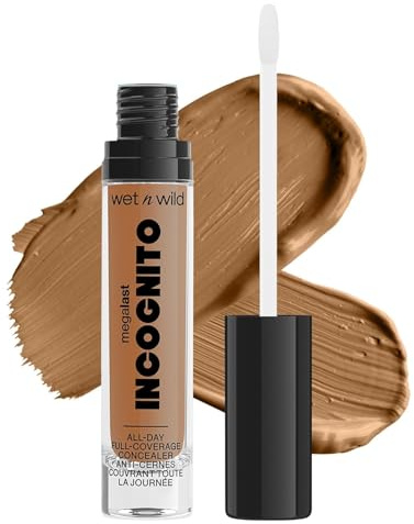 Wet n Wild Megalast Incognito Full-Coverage Concealer, Abdeckstift Flüssig Matt Langanhaltend, Gegen Augenringe und Unreinheiten, Mit Sheabutter, Tan Deep