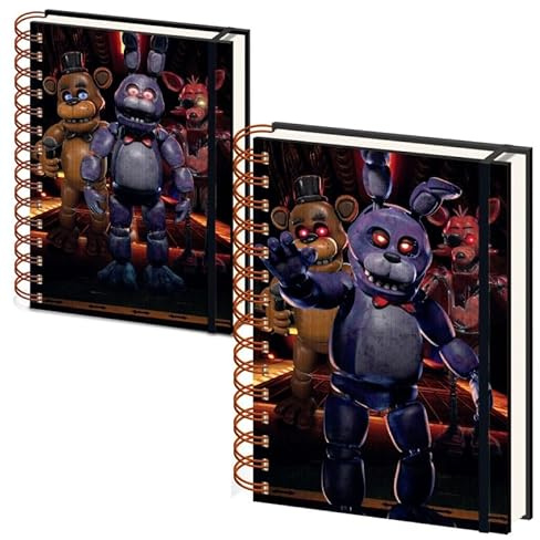 Pyramid International Five Nights at Freddy's Jump Scare A5 Wiro Notizbuch mit 3D-Einband, offizielles FNAF-Lizenzpapier, Spiralbindung, Horror-Notizbuch für Fans