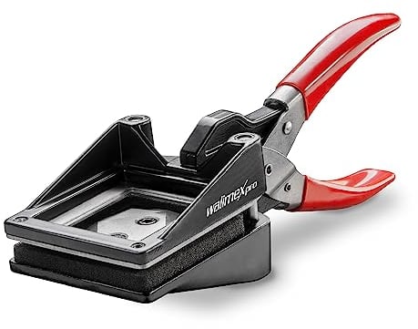 Walimex pro Passbildstanze 35 x 45 mm, Fotostanze mit ergonomischem Griff, Handstanze für professionelle Passbilder, Stanze für saubere Schnittkanten