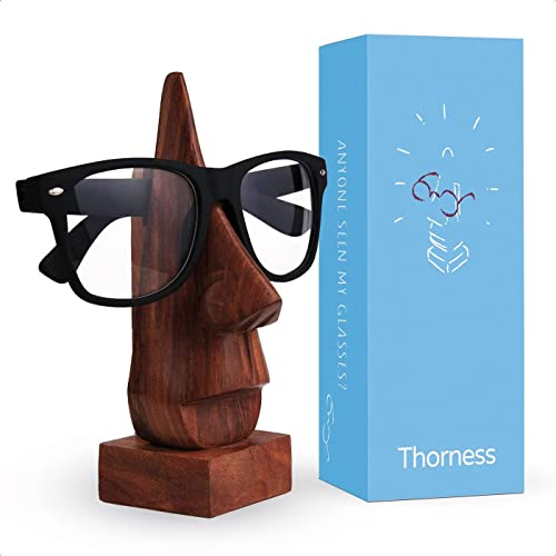 Nose shaped wooden spectacles holder with gift packaging