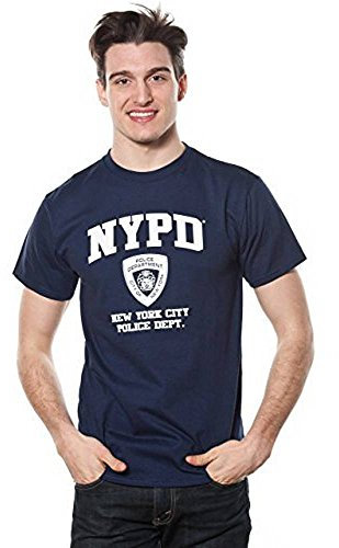 NYPD T-Shirt für Erwachsene, Weiß - Blau - XX-Large