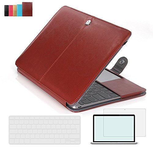 RYGOU 3 en 1 Funda de Cuero con Teclado y Protector de Pantalla para Old Macbook Pro 15 Pulgadas con Unidad de DVD Modelo: A1286
