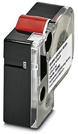 Phoenix Contact MM-EMLF Beschriftungsband Weiß für THERMOFOX, THERMOMARK GO, THERMOMARK GO.K auf Rot