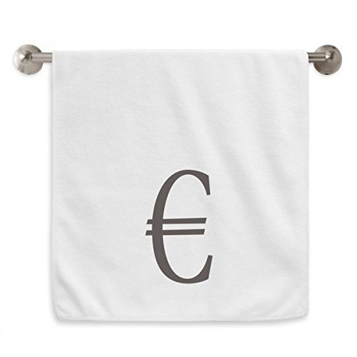 DIYthinker Währungssymbol Euro Circlet Handtücher weichen Handtuch Waschlappen 13X29 Zoll 13 x 29 Inch Weiß