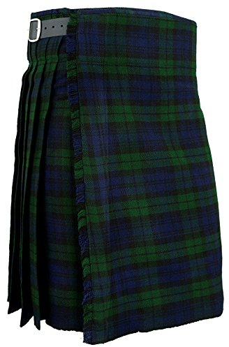 Herrenuhr Kilt schottisch traditionell Highland Hochland Tartan Kleid Rock - Blackwatch, W48