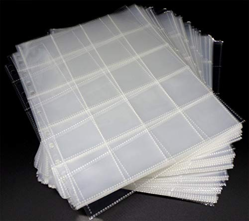 docsmagic.de 100 20-Pocket Album Pages 2 x 2 - Coins Sticker - 53 x 53 mm - 11-Hole - Münzen Ordnerseiten