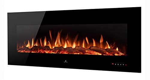 Noble Flame VEGAS 1530 Schwarz - Elektrokamin Wandkamin Kaminofen Kamin - Wandmontage Fernbedienung - verschiedene Breiten