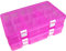 Qualsen Sortierboxen für Kleinteile, Plastik Aufbewahrungsbox Einstellbar Fächer,Organizer Box,Sortierkasten,Sortimentskasten Schmuckschatulle Werkzeugcontainer (18 Raster X 2 Packungen, Rosa)