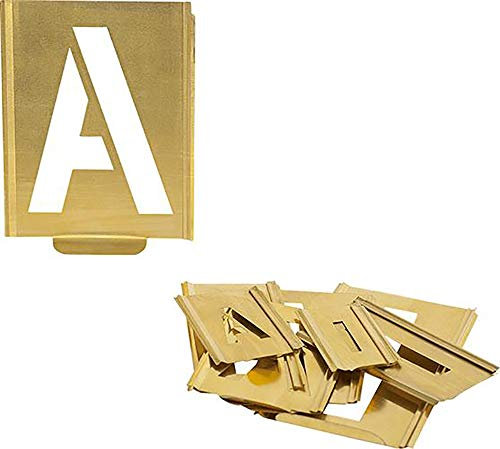 KUKKO Profi-Signierschablonen-Satz mit Steckmechanismus Buchstaben (40 mm)