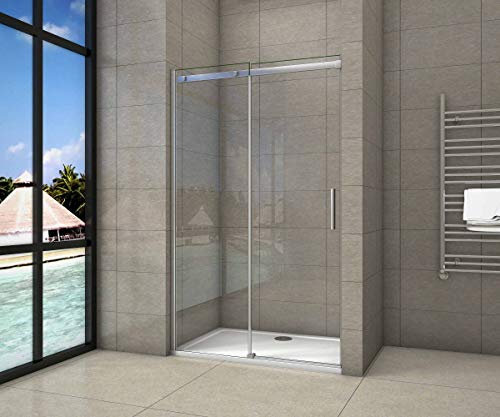 Aica Porte de douche 150x195cm coulissante en niche modèle de Loution