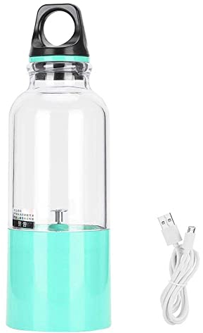 Mini Blender des Smoothies, Mélangeur Personnel Portable Mixeur des Fruits Rechargeable USB Milk-shake, Jus de Fruits, Blender Portable 500ml pour Sport et Voyage, Sans Bpa(Bleu)