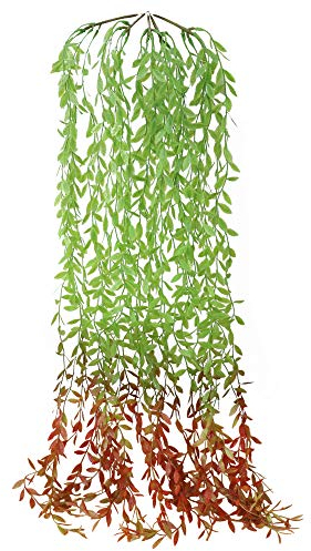 Derbway 5 Stück Künstlicher Efeu, Kunststoff Hängende Reben Pflanzen Girlande Gefälschte Grüne Blätter Pflanze für Hochzeitsfeier Raum Garten Wanddekoration