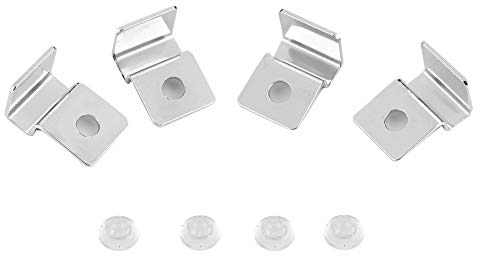 4 Stück Glasabdeckungs Clips Edelstahl Aquarium Glasabdeckung Halterungen Aquarium Glasabdeckung Halter für Aquarien Aquarium(6mm)