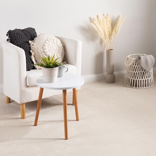 Steffensmeier Teppichboden Pisa Meterware | Auslegware für Kinderzimmer Wohnzimmer Schlafzimmer | Beige, Größe: 100x100 cm