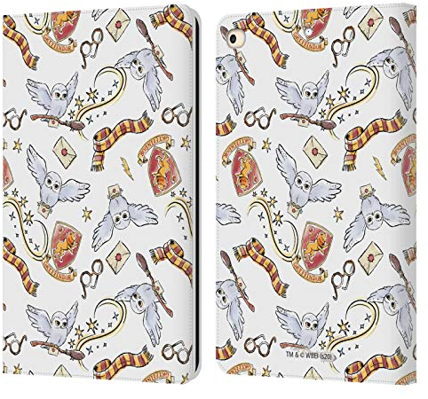 Head Case Designs Licenciado Oficialmente Harry Potter Patrón de búho Hedwig Reliquias de la Muerte XIII Carcasa de Cuero Tipo Libro Compatible con Apple iPad 9.7 2017 / iPad 9.7 2018