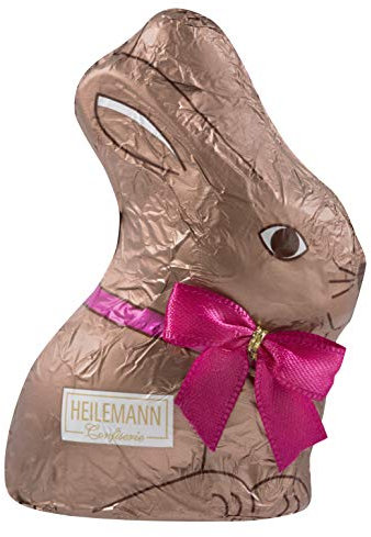 Heilemann Osterhase aus Schokolade, stannioliert, 30 x 50 g (braun, Edelbitter, 2-fach sortiert)