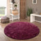 Paco Home Hochflor Teppich Rund Wohnzimmer Schlafzimmer rutschfest Shaggy Modern Flauschig Einfarbig Langflor Kunstfell, Grösse:200 cm Rund, Farbe:Lila