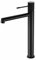 IMEX - Grifo monomando lavabo de caño alto, Grifería Baño agua Frio/Caliente - Serie Line Negro Mate - BDD038-3NG