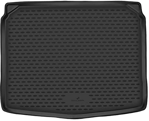 WALSER XTR Kofferraumwanne für Skoda Karoq (NU7) unterer Ladeboden 2017-Heute, Varioflex-Rückbank, 100% passgenaue Antirutschmatte Auto, Gummimatte Auto, Kofferraum Schutzmatte