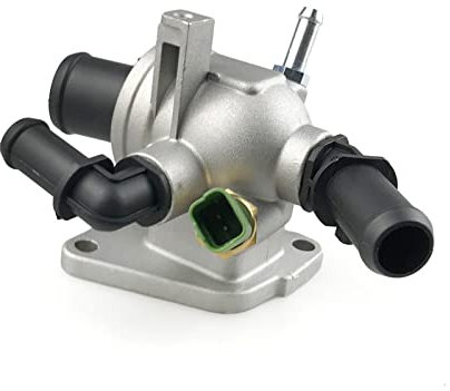 CarWorld Termostato Liquido di Raffreddamento con alloggiamento per Alfa Romeo Mito per Fiat Doblo Fiorino Idea Punto Qubo Strada Lancia Musa Ypsilon 1.3 CDTI 2-Pin