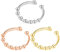 LEEQBCR 3 Stück Anxiety Ring Damen Anti-Stress Edelstahl Dekompressionsringe Set Verstellbar Spinner Drehbare Mit Perlen für Frauen Herren